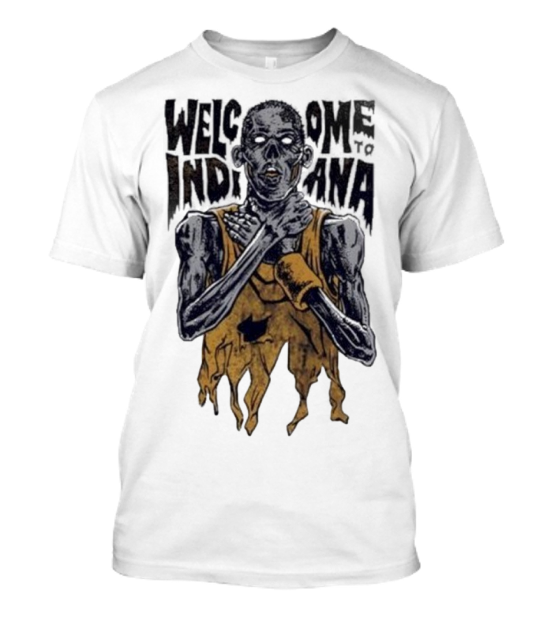 New York Knicks Killer Welcome To Indiana Pacers Zombie Player Choking Graphic T-Shirt