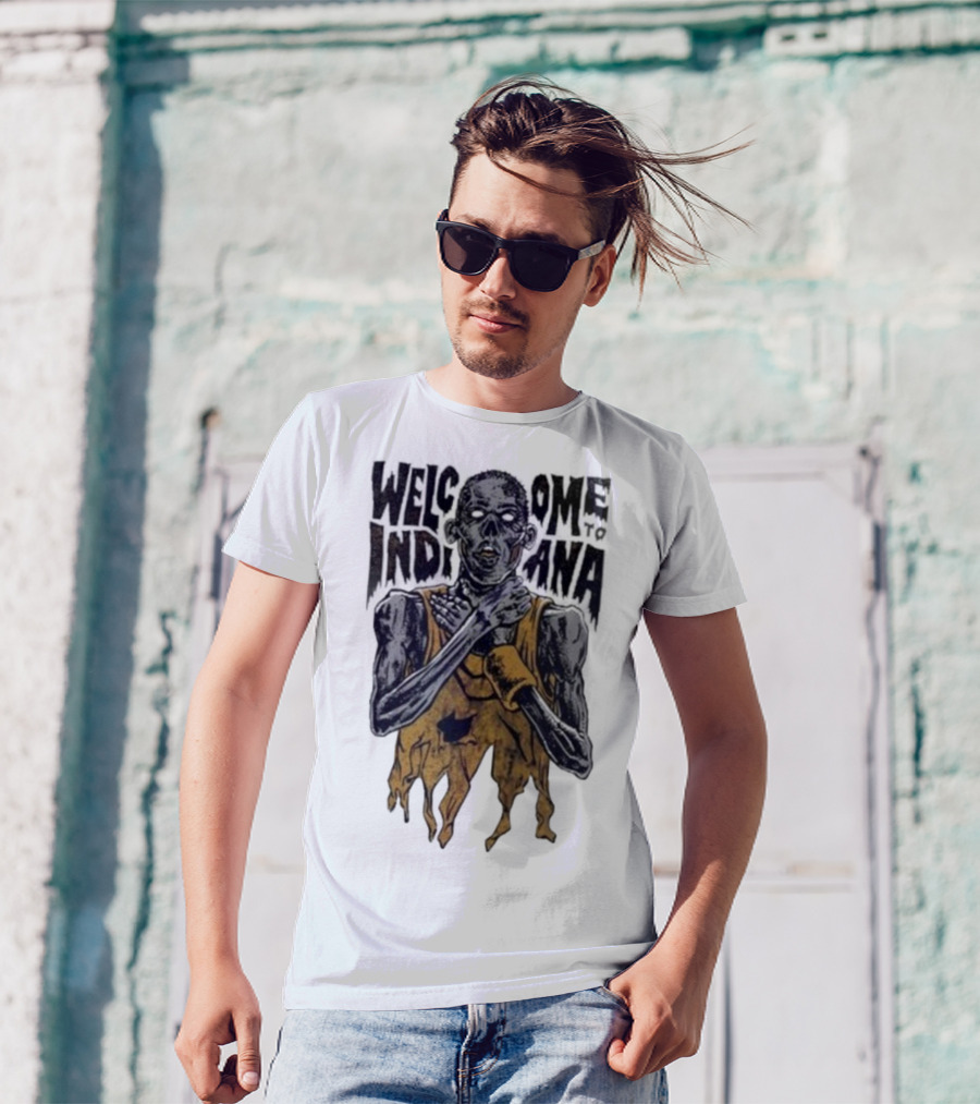 New York Knicks Killer Welcome To Indiana Pacers Zombie Player Choking Graphic T-Shirt