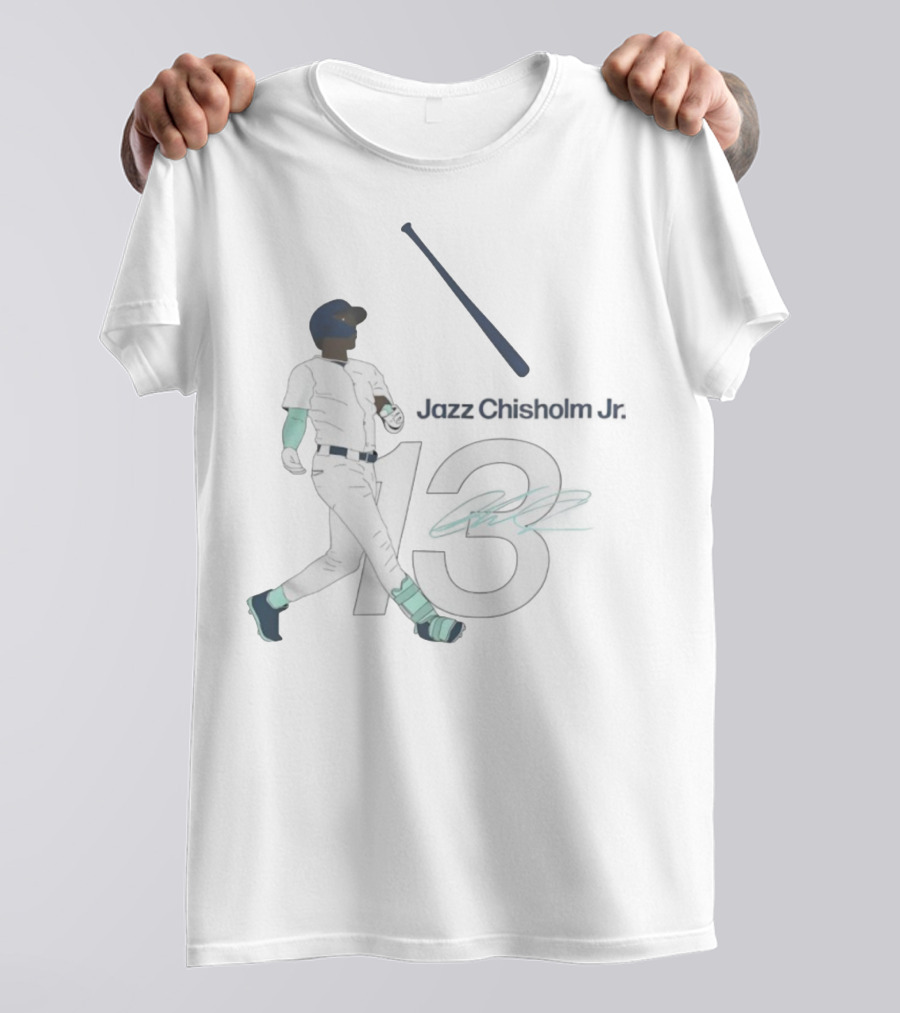 Jazz Chisholm Jr Bat Flip Number 13 Baseball Imagery T-Shirt