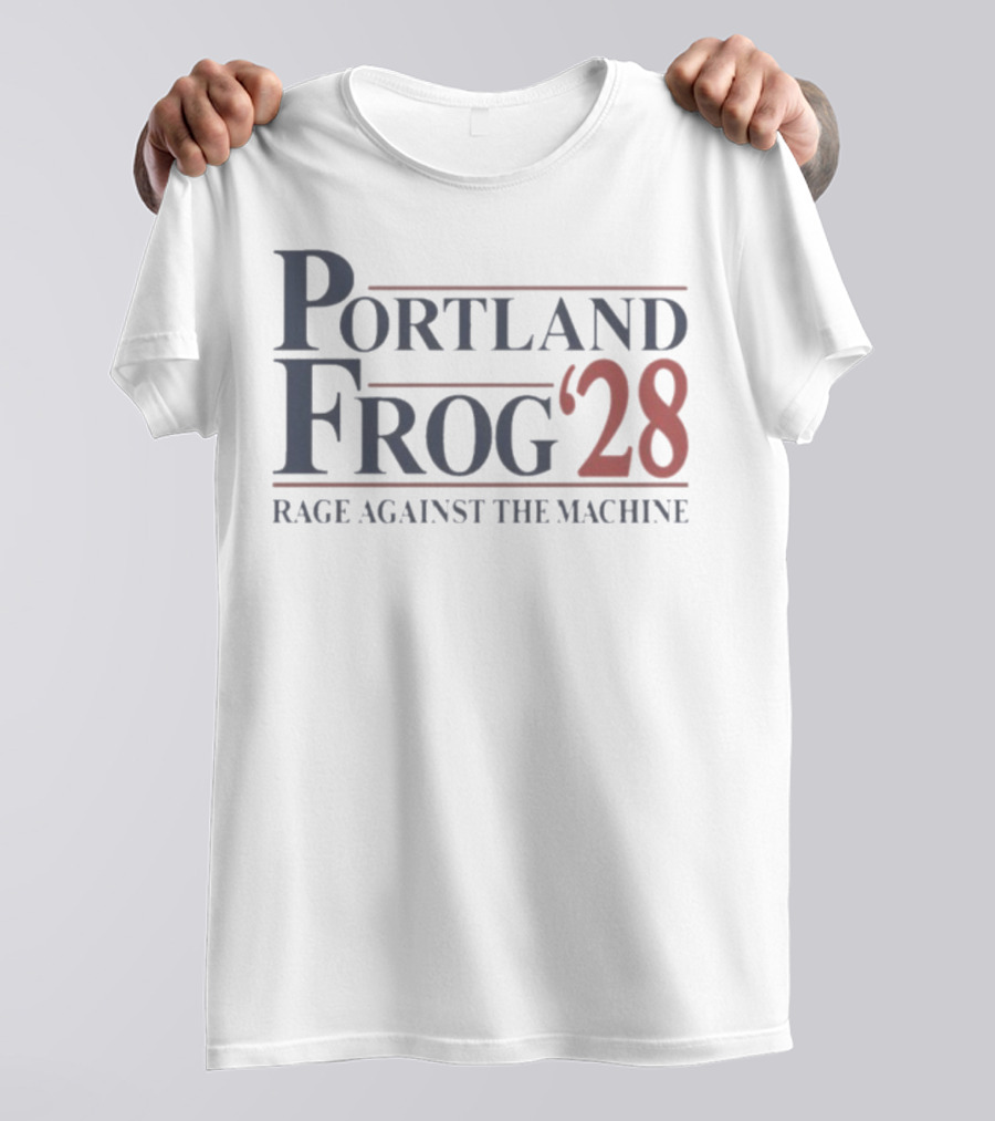 Portland Frog ’28 Rage Against The Machine Retro Style T-Shirt