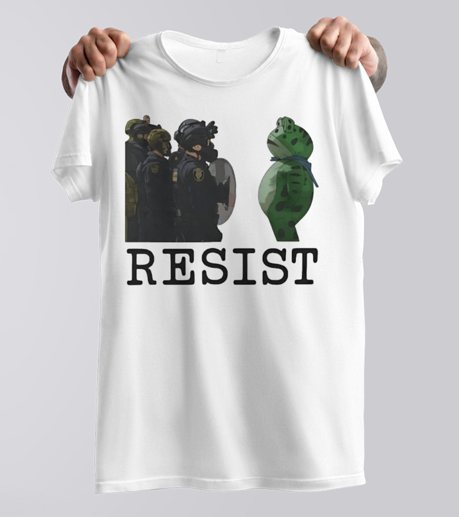 Portland Protest Resist Frog Anti ICE Anti Fascism T-Shirt
