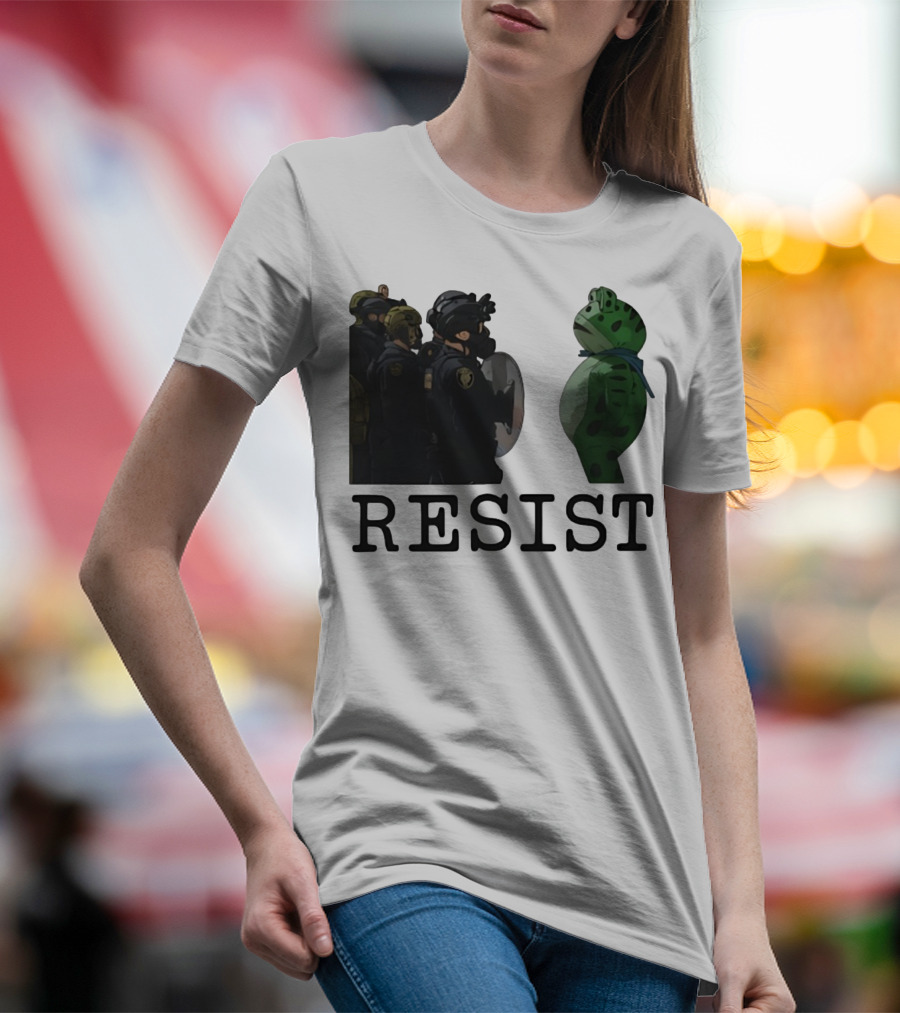 Portland Protest Resist Frog Anti ICE Anti Fascism T-Shirt