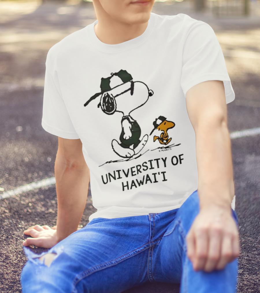 Snoopy And Woodstock University Of Hawai'i Adventure T-Shirt