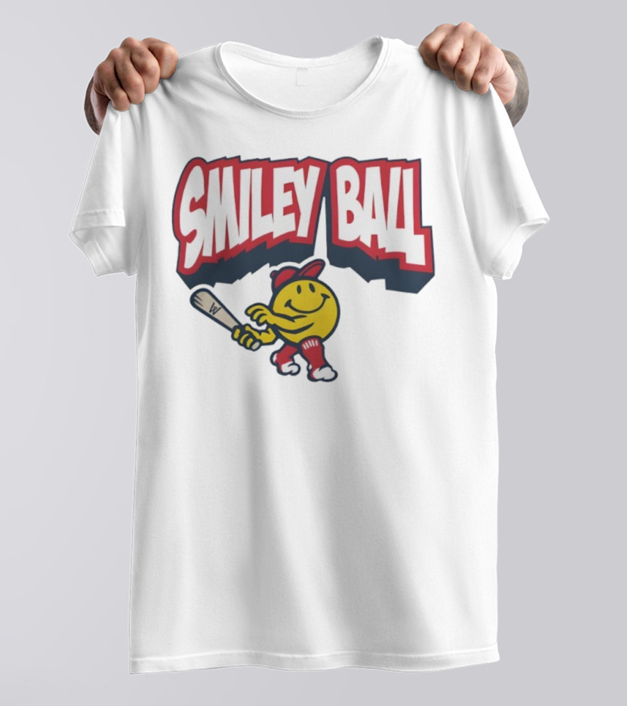 Worcester Red Sox Smiley Ball Baseball Character T-Shirt