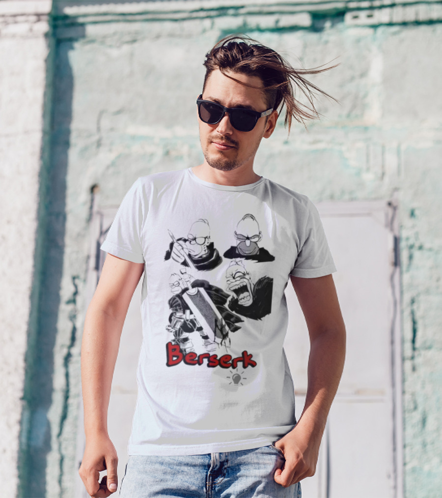 Berserk Guts Homer Simpson Crossover Meme T-Shirt