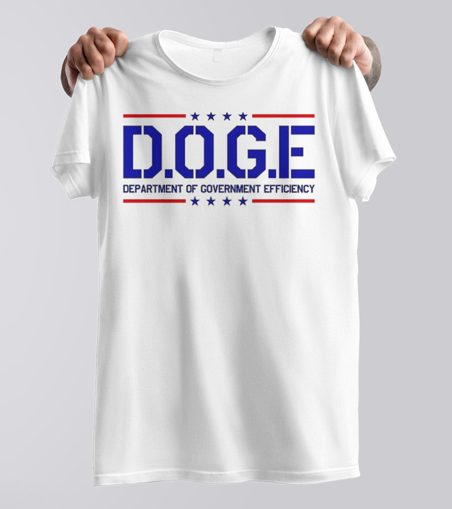 D.O.G.E Department Of Government Efficiency Stars Sarcastic T-Shirt