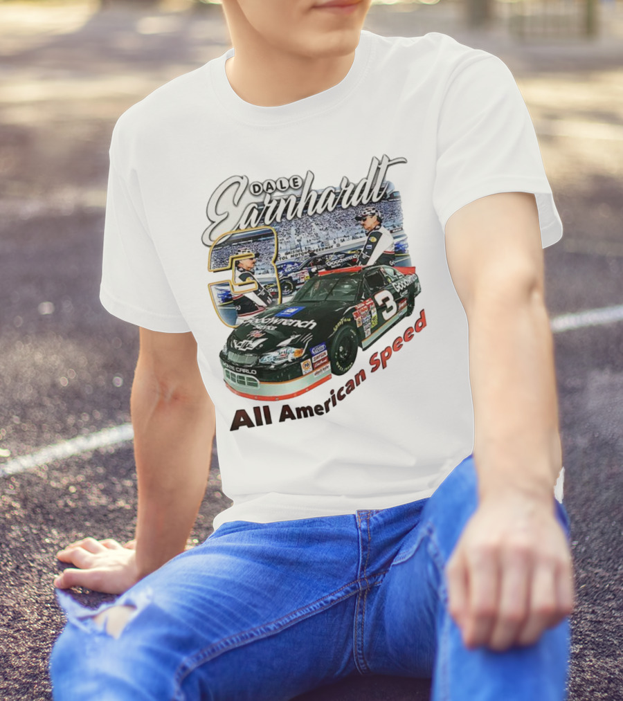 Dale Earnhardt Chevrolet Monte Carlo Number 3 Goodwrench NASCAR All American Speed T-Shirt