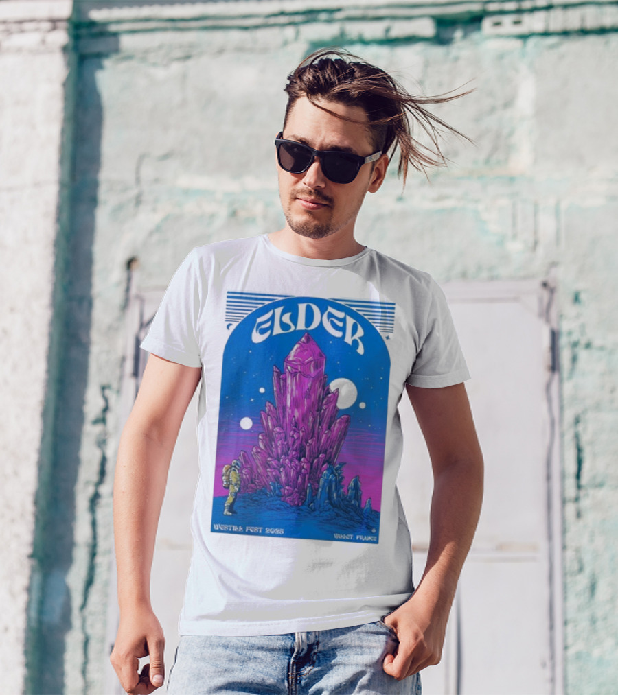 Elder Westill Fest 2025 Vallet France October 31 November 1 Cosmic Crystal Exploration Astronaut T-Shirt