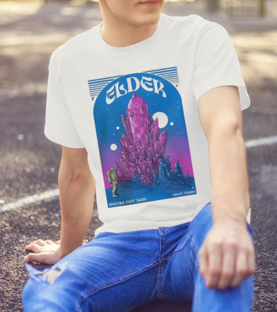 Elder Westill Fest 2025 Vallet France October 31 November 1 Cosmic Crystal Exploration Astronaut T-Shirt
