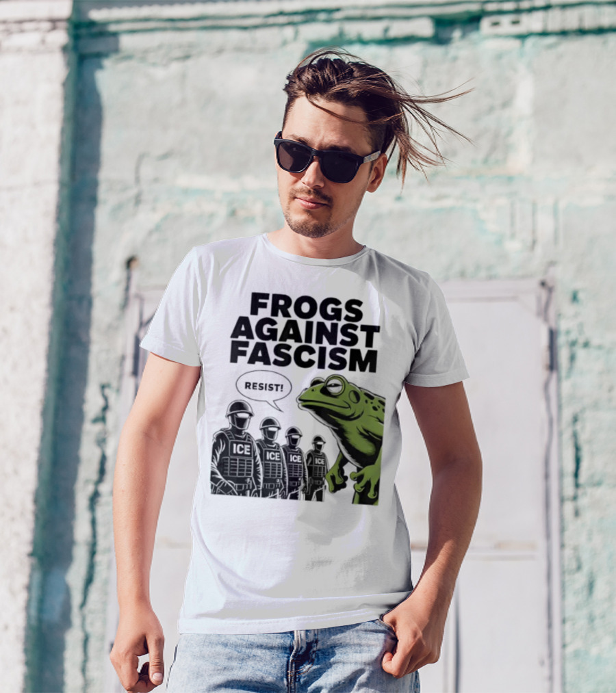 Frogs Against Fascism Resist No Kings USA 50501 T-Shirt