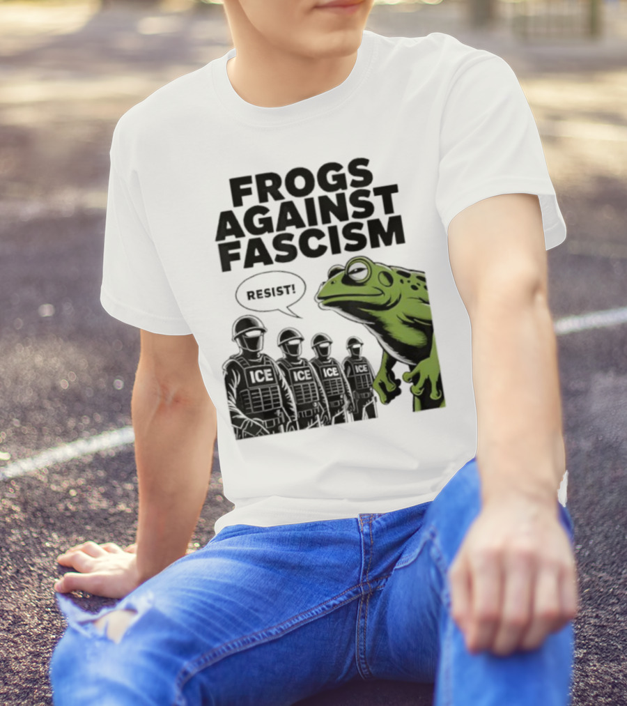 Frogs Against Fascism Resist No Kings USA 50501 T-Shirt