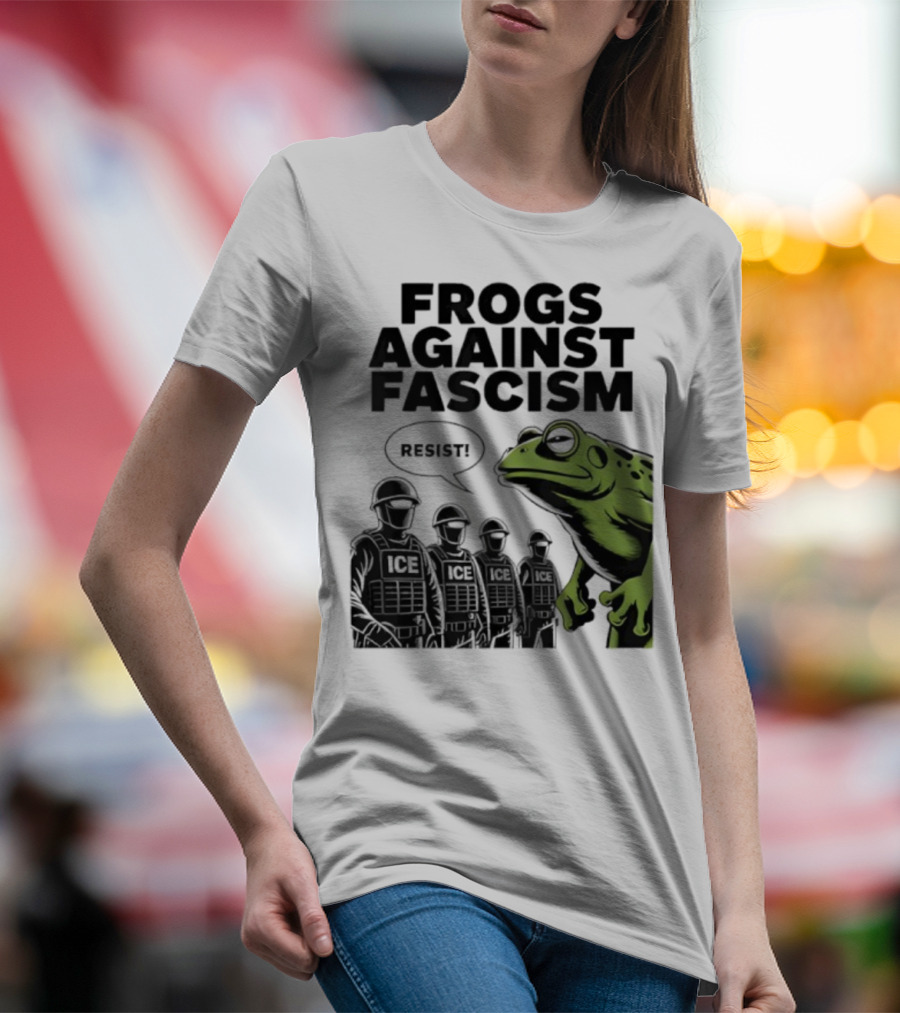 Frogs Against Fascism Resist No Kings USA 50501 T-Shirt