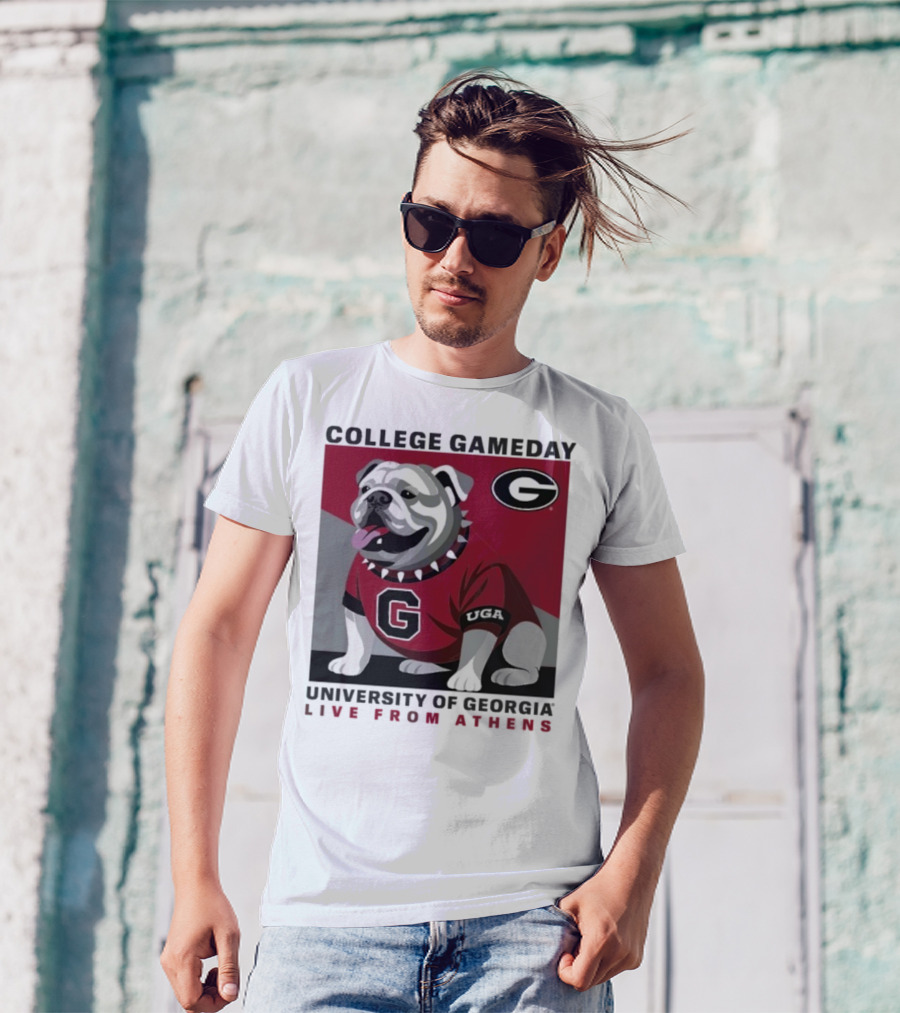Georgia Bulldogs College Gameday University Of Georgia Live From Athens UGA 2025 T-Shirt