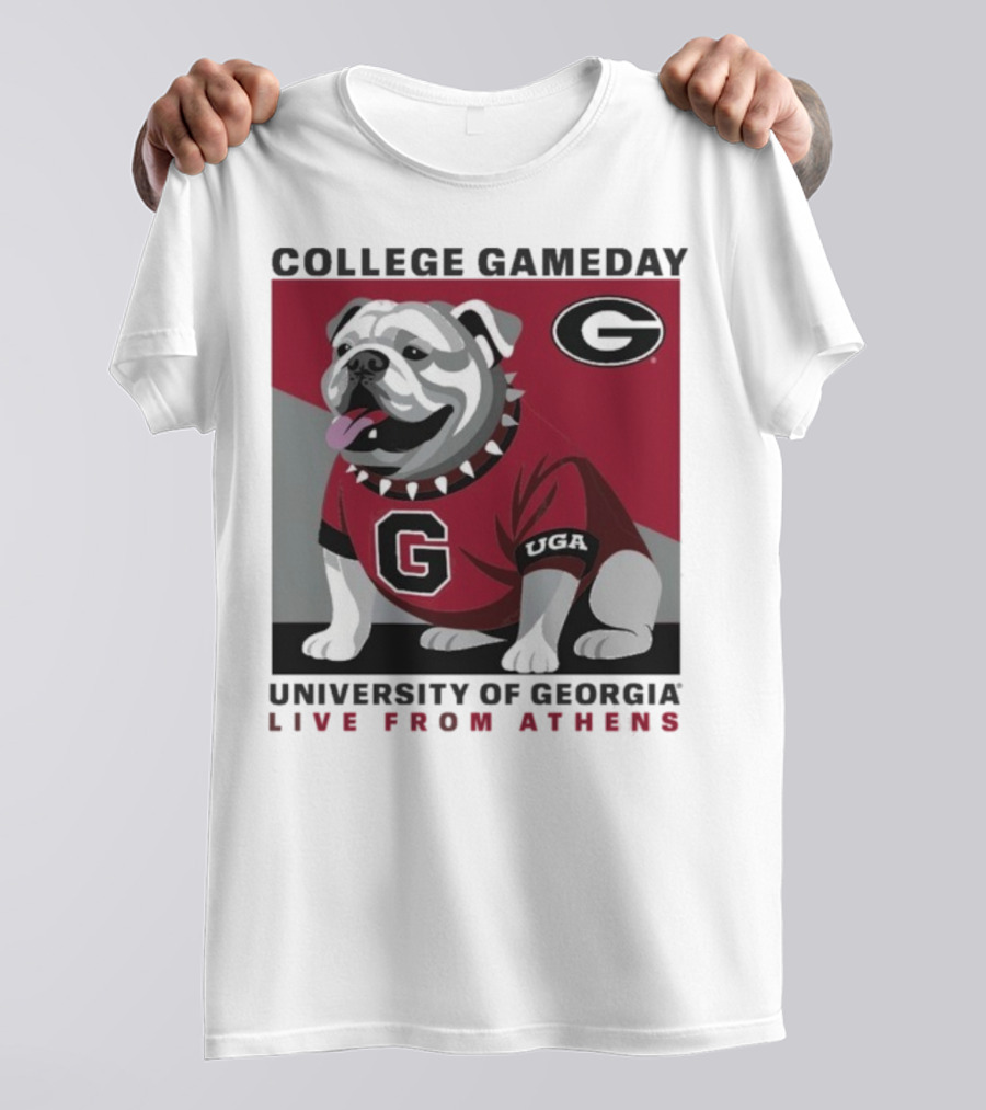 Georgia Bulldogs College Gameday University Of Georgia Live From Athens UGA 2025 T-Shirt