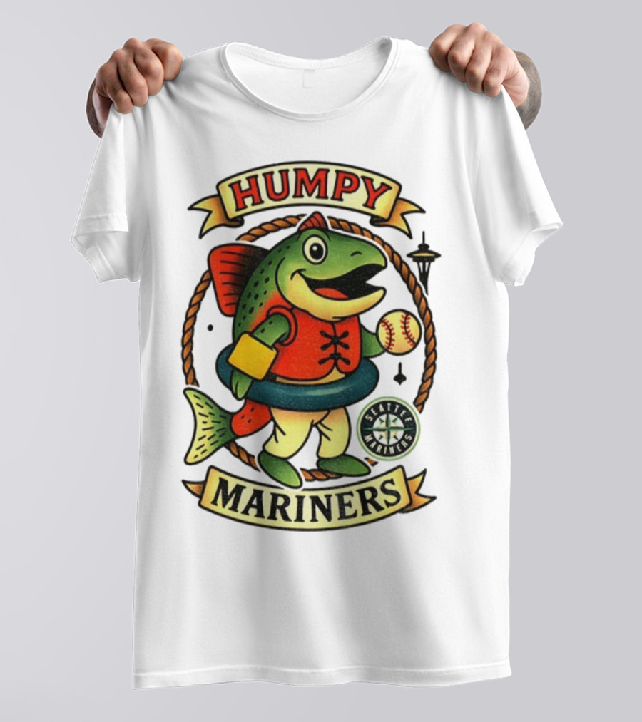 Humpy Salmon Seattle Mariners Mascot MLB Baseball 2025 T-Shirt