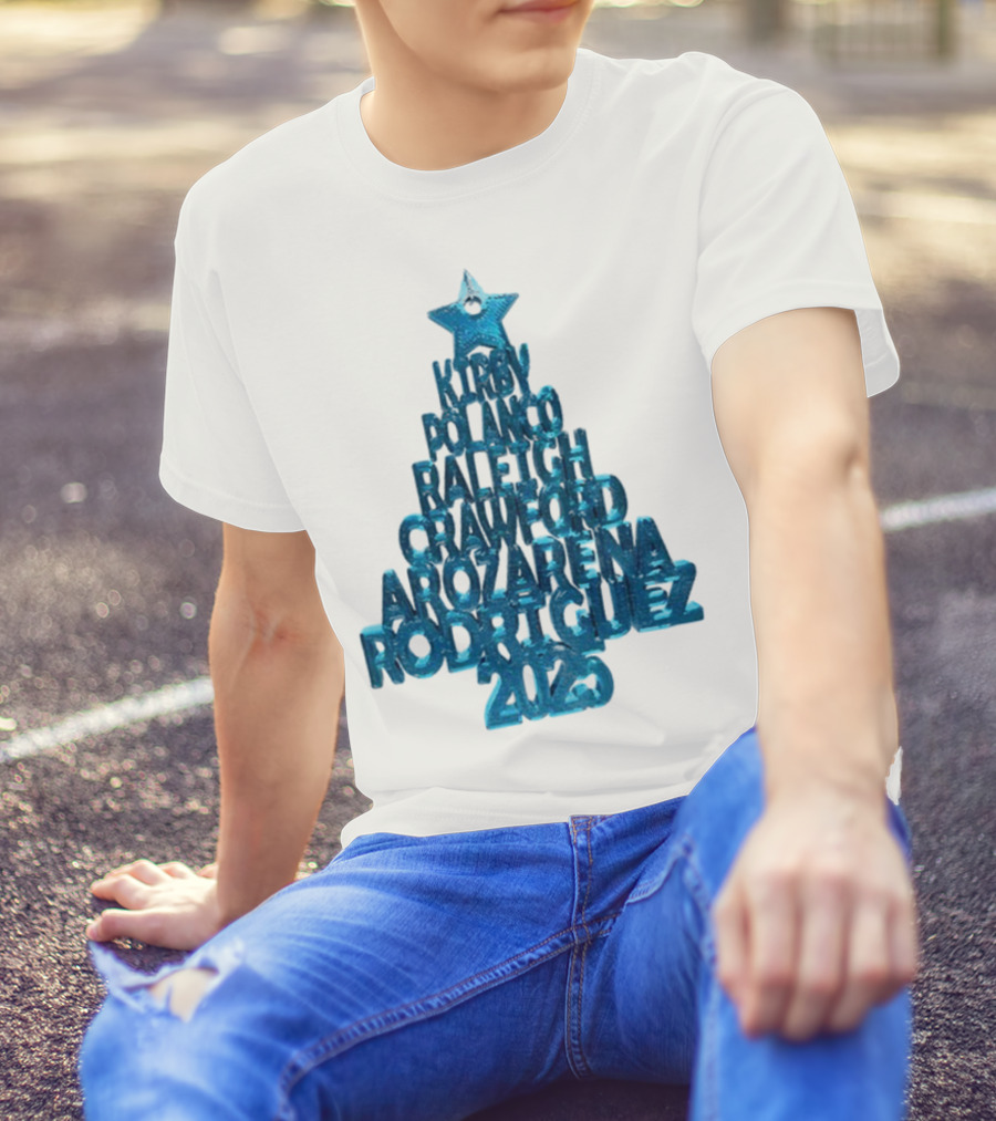 Kirby Polanco Raleigh Crawford Arozarena Rodriguez 2025 Christmas Tree T-Shirt