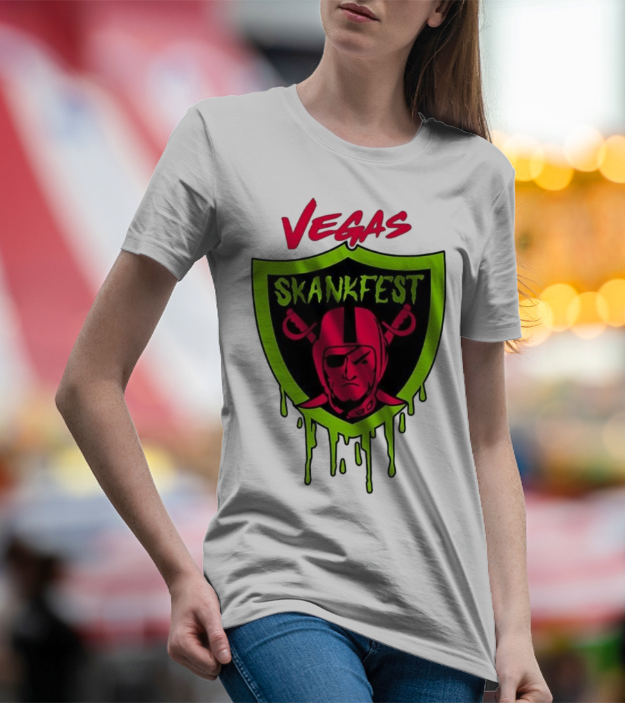 Vegas Skankfest Raiders Inspired Emblem T-Shirt