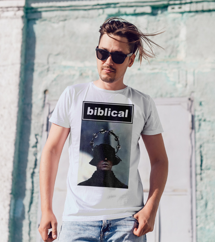 Biblical Liam Gallagher Tambourine Oasis Concert Music Lovers T-Shirt