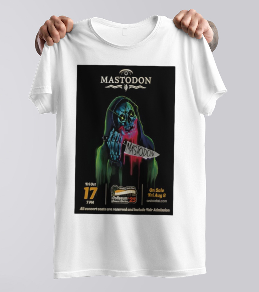 Mastodon Arizona State Fairgrounds 2025 Concert Series October 17 Coliseum T-Shirt