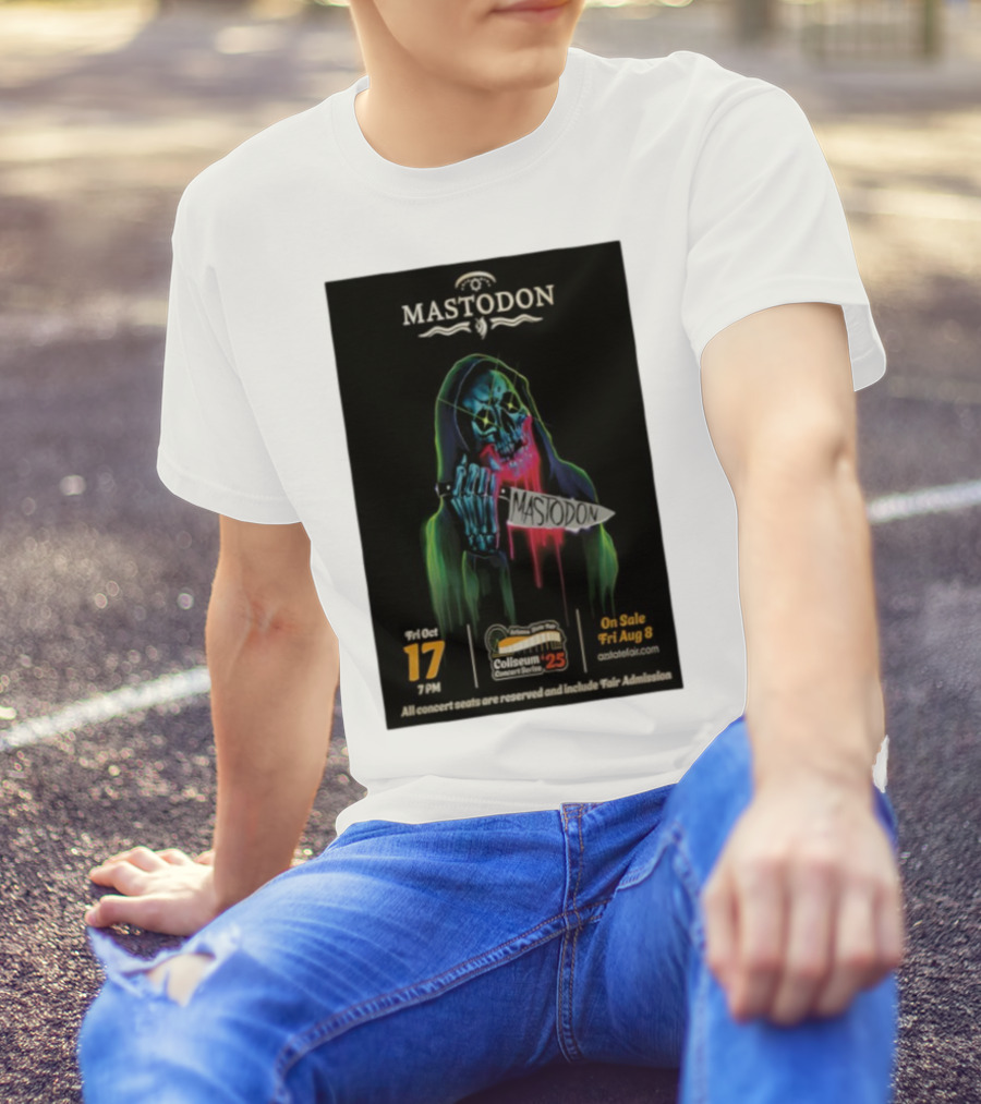 Mastodon Arizona State Fairgrounds 2025 Concert Series October 17 Coliseum T-Shirt