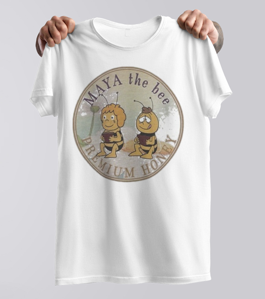 Maya The Bee Premium Honey Badge Featuring Iconic Characters T-Shirt