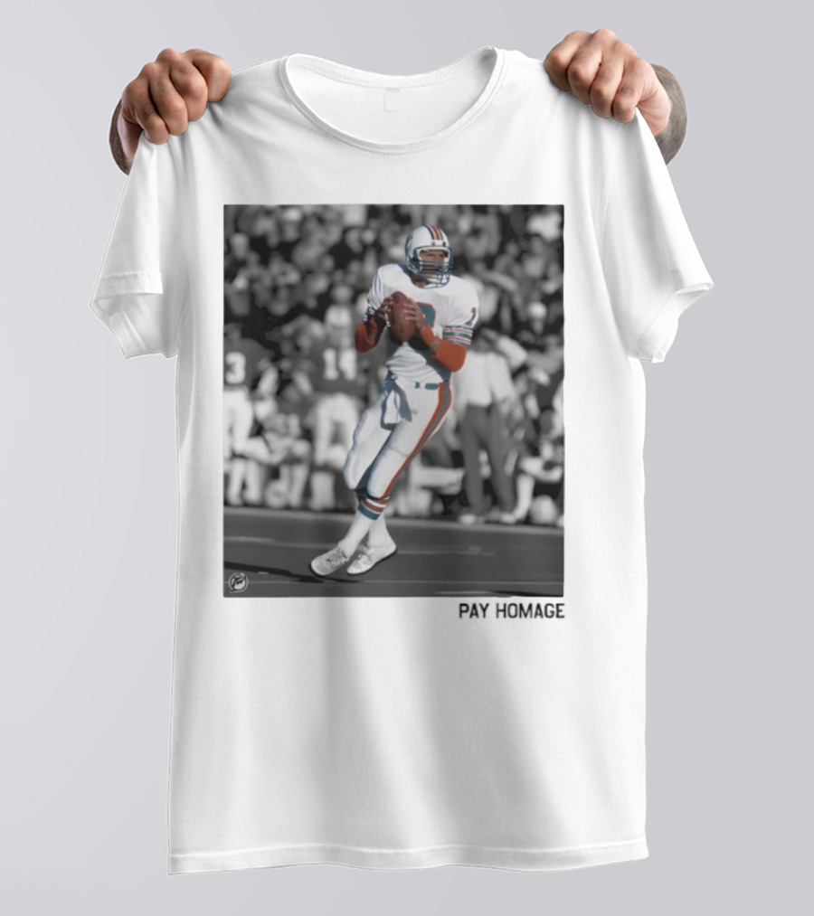 Miami Dolphins Dan Marino Ash Retro Football Legend T-Shirt