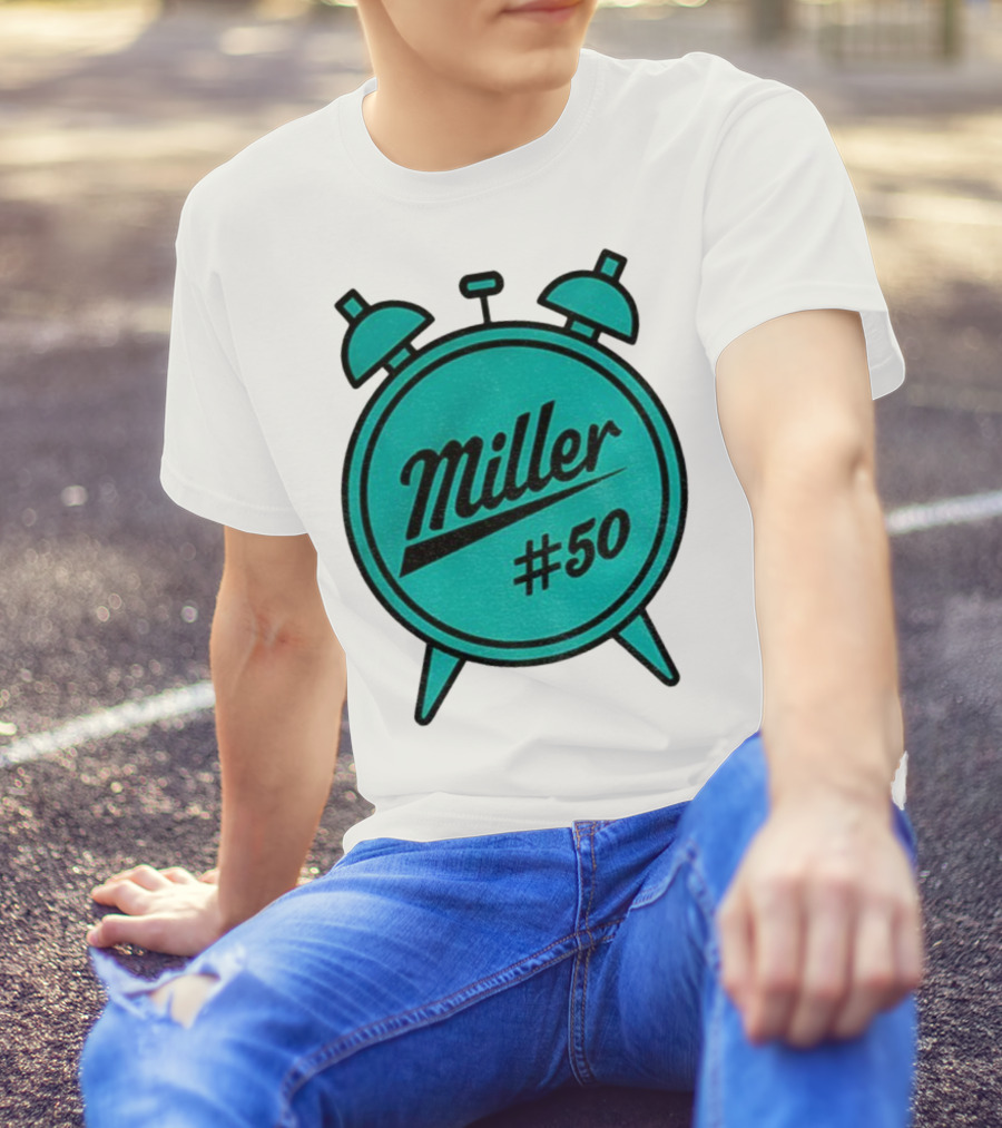 Miller Lite #50 Miller O'Clock Teal Alarm T-Shirt