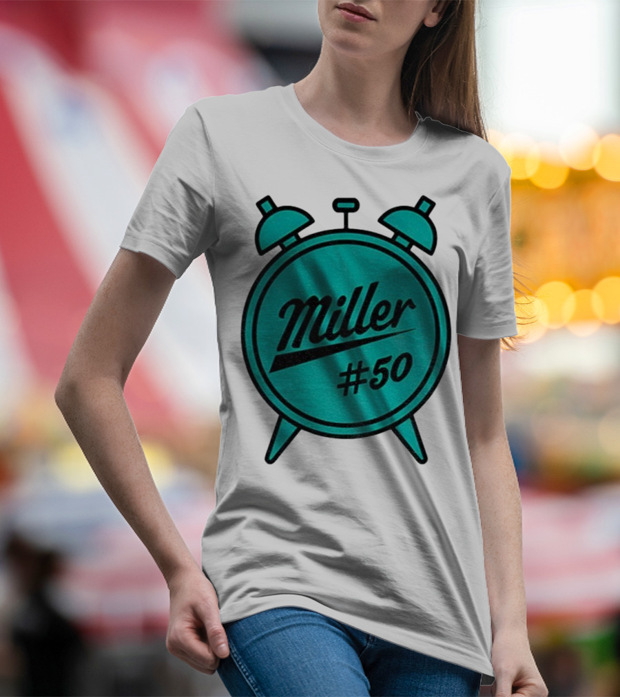 Miller Lite #50 Miller O'Clock Teal Alarm T-Shirt