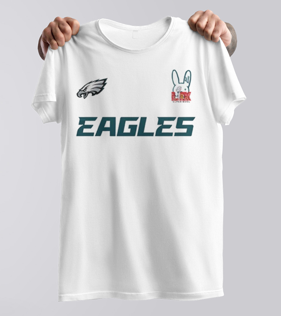Philadelphia Eagles Bad Bunny 2025 Halftime Show Collaboration T-Shirt