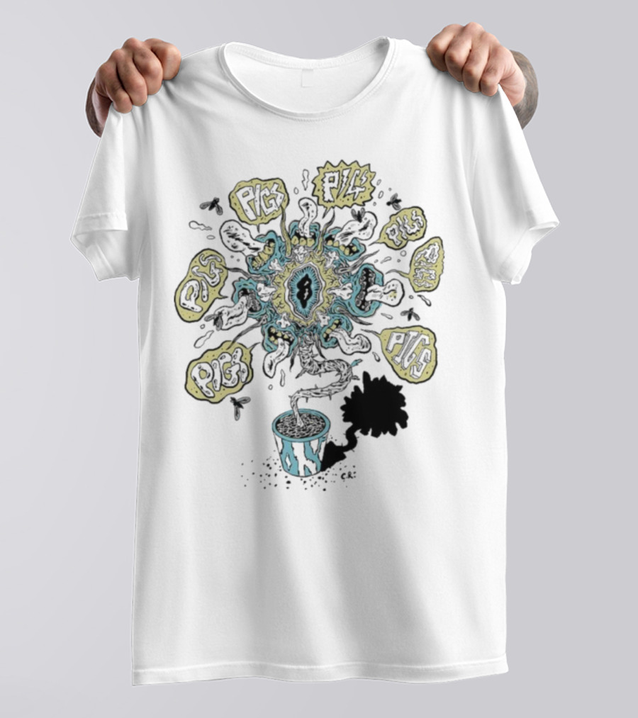 Pigs X7 Psychedelic Plantpot Blast T-Shirt