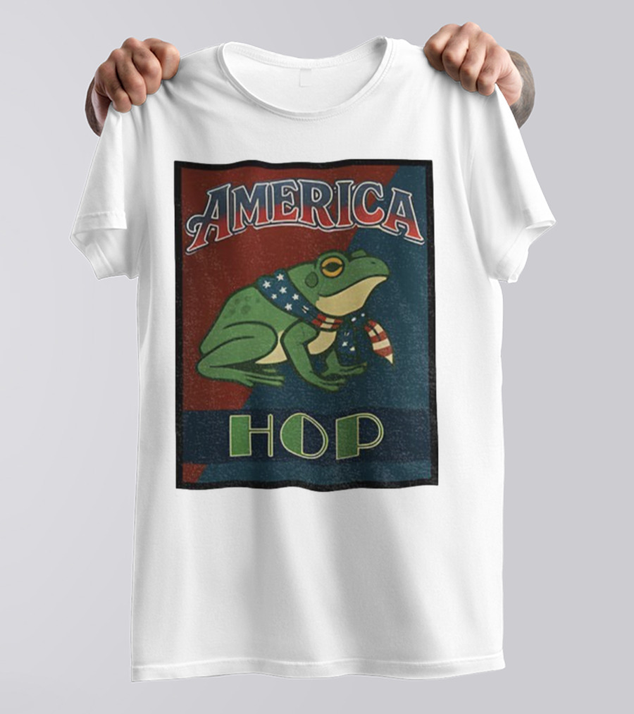 America Frog HOP Patriotic Protest Portland T-Shirt