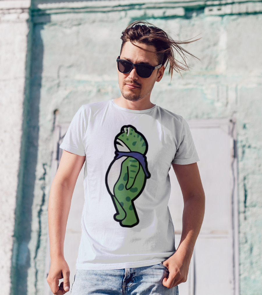 Portland Frog Protester Retro Funny Scarf T-Shirt