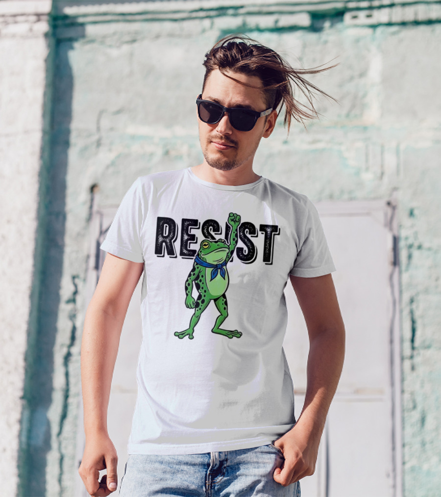 Portland Frog Resist Fist Bandana T-Shirt