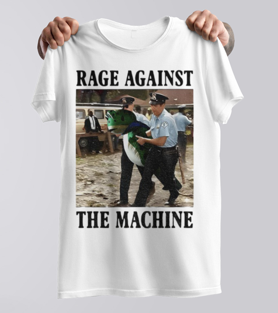 Rage Against The Machine Frog Police Scene Portland T-Shirt