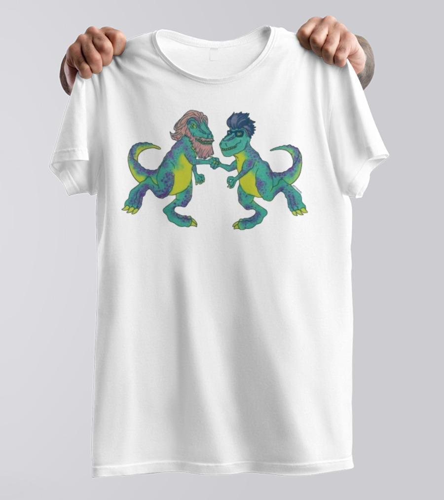 Tyrannosaurus Rhett & Link Dinosaur Handshake T-Shirt