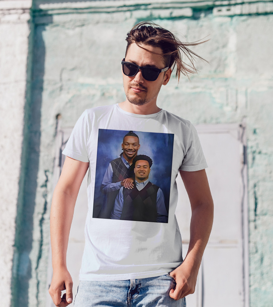 Bijan Robinson Tyler Allgeier Stepbrother Portrait Parody T-Shirt