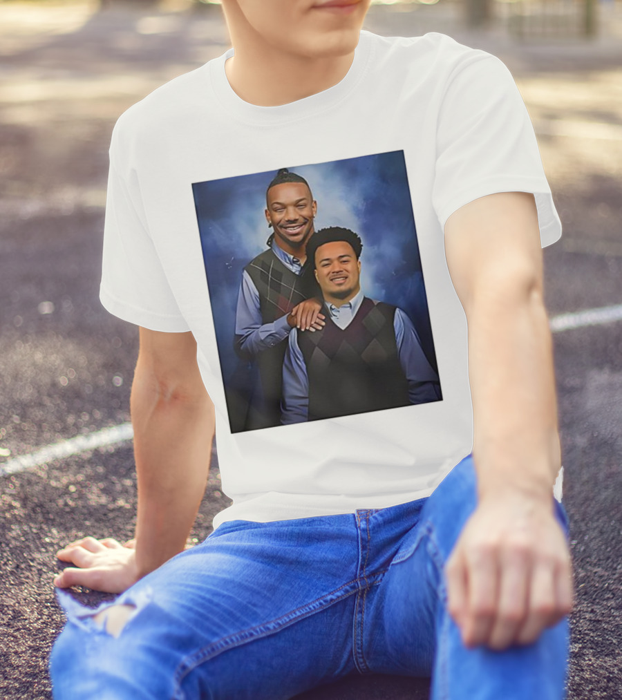 Bijan Robinson Tyler Allgeier Stepbrother Portrait Parody T-Shirt