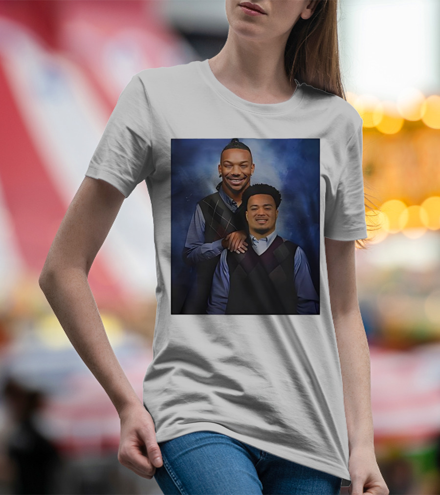 Bijan Robinson Tyler Allgeier Stepbrother Portrait Parody T-Shirt