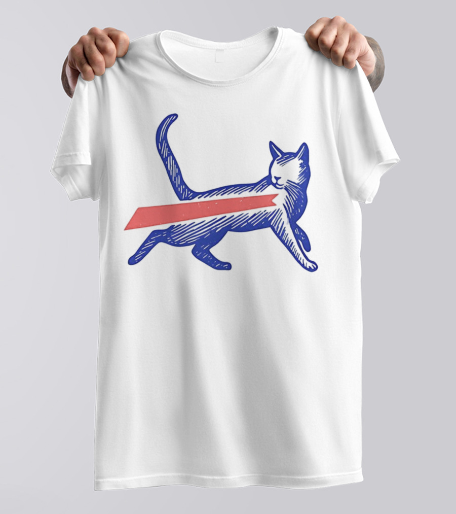 Buffalo Bills Football Cat Logo Design T-Shirt