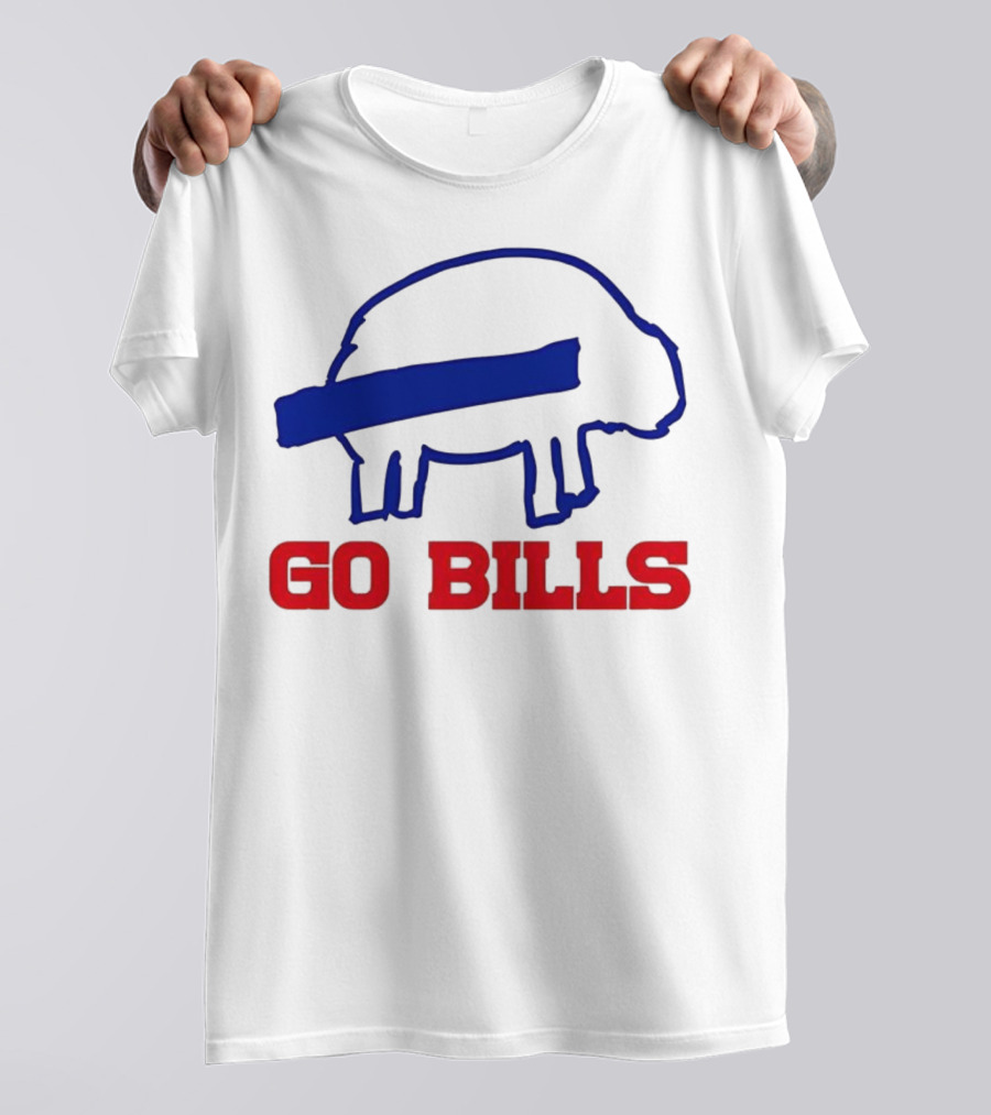 Buffalo Bills Go Bills Funny Sketch Football Fan T-Shirt
