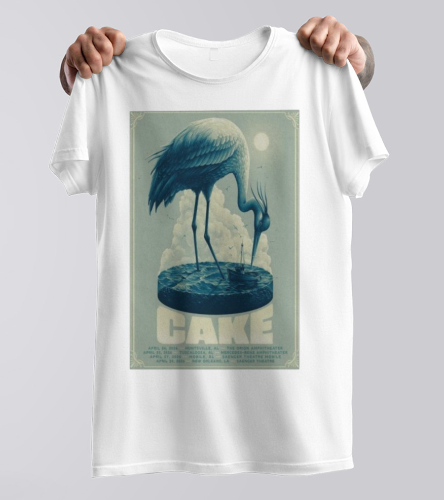 Cake Show 2026 Tour Alabama Louisiana Huntsville Tuscaloosa Mobile New Orleans Saenger Theatre Mercedes-Benz Orion Amphitheater T-Shirt