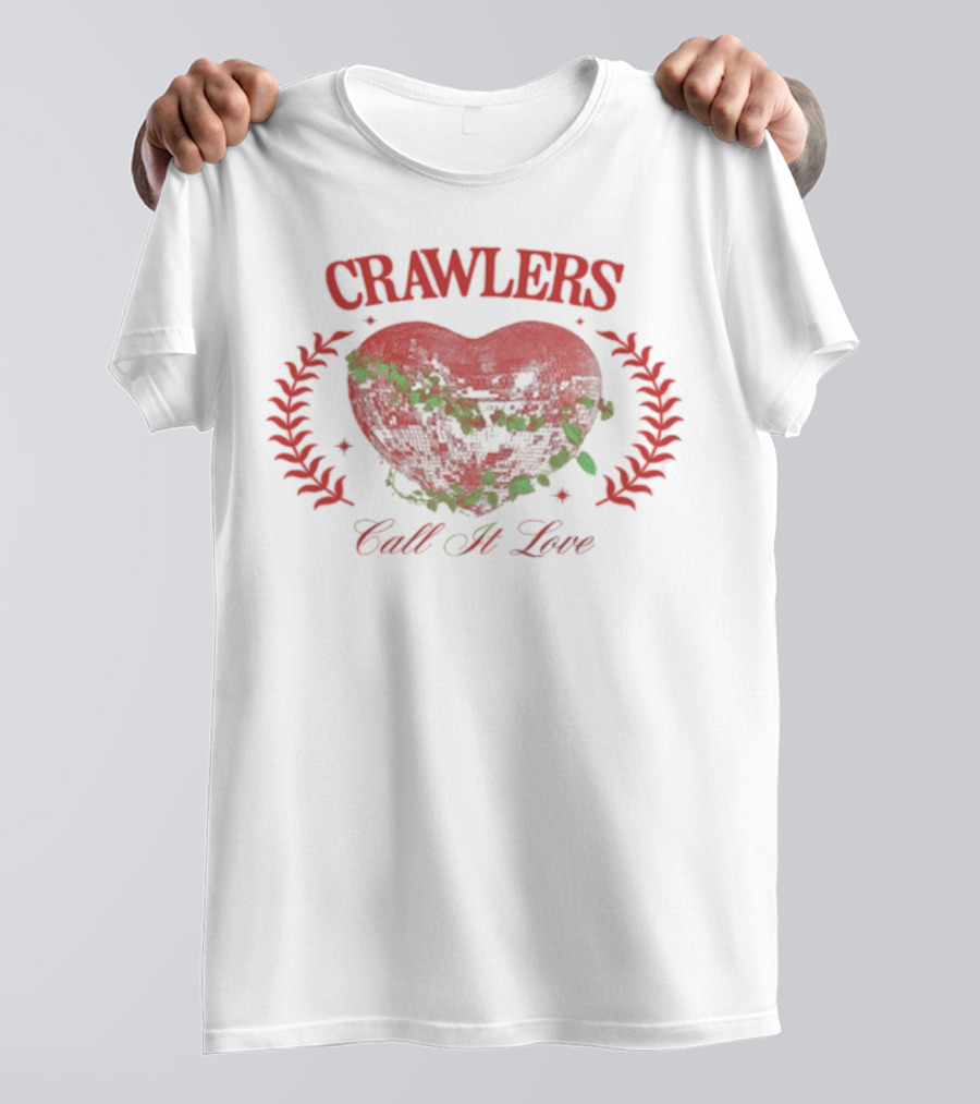 Crawlers Call It Love Heart Valentines Disco 2025 T-Shirt