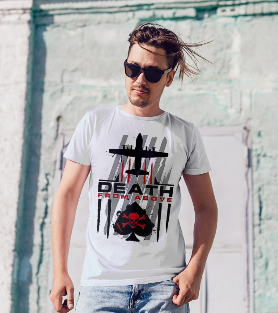 Death From Above Hercules Ace Of Spades Skull And Crossbones T-Shirt