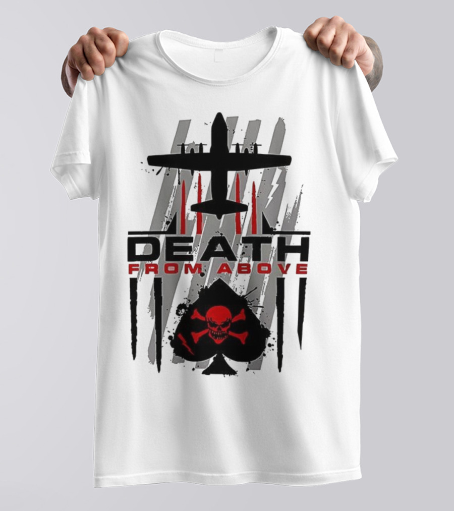 Death From Above Hercules Ace Of Spades Skull And Crossbones T-Shirt