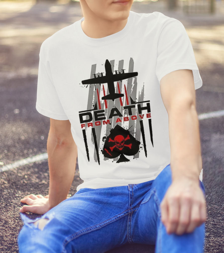 Death From Above Hercules Ace Of Spades Skull And Crossbones T-Shirt