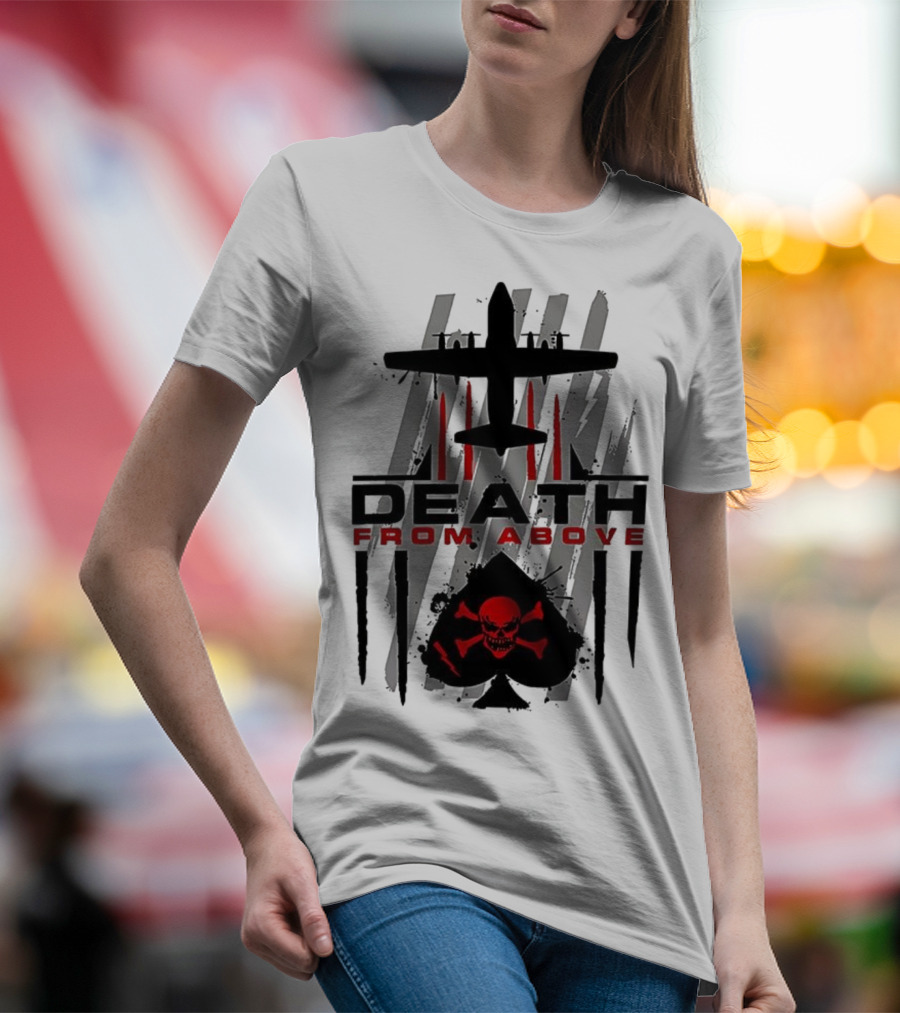 Death From Above Hercules Ace Of Spades Skull And Crossbones T-Shirt