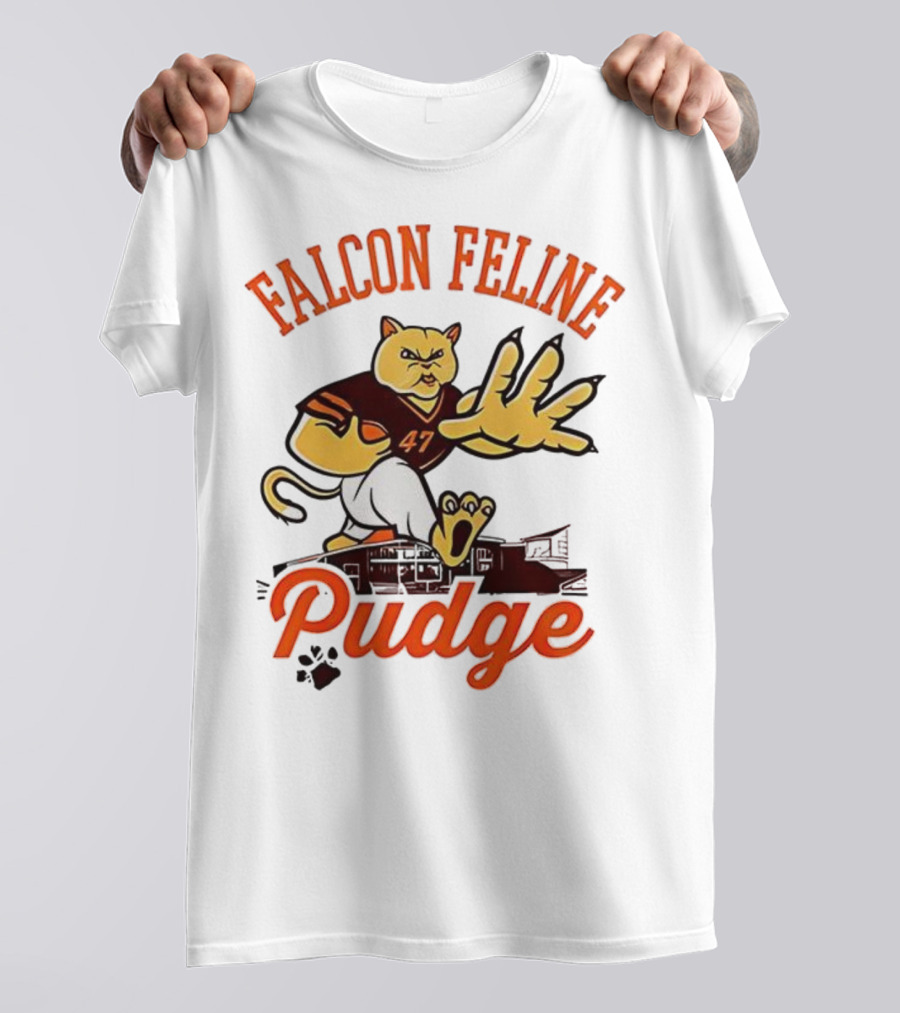 Falcon Feline Pudge 47 Football T-Shirt