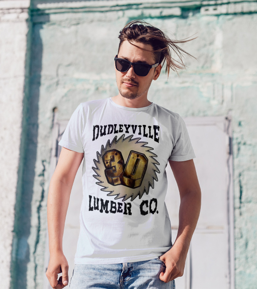 Dudleyville 3D Lumber Co Saw Blade Logo T-Shirt