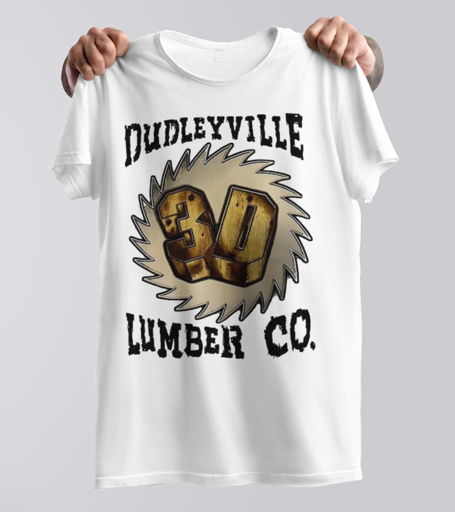 Dudleyville 3D Lumber Co Saw Blade Logo T-Shirt