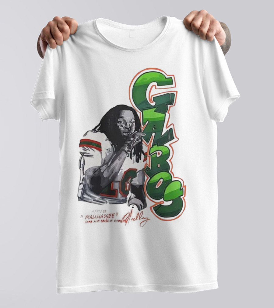 Malachi Toney Gabos Miami Hurricanes Malihassee Signature T-Shirt